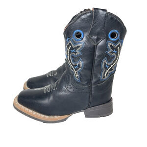 RW Toddler Cowboy Cowgirl Black Boots Size 8 Western Kids